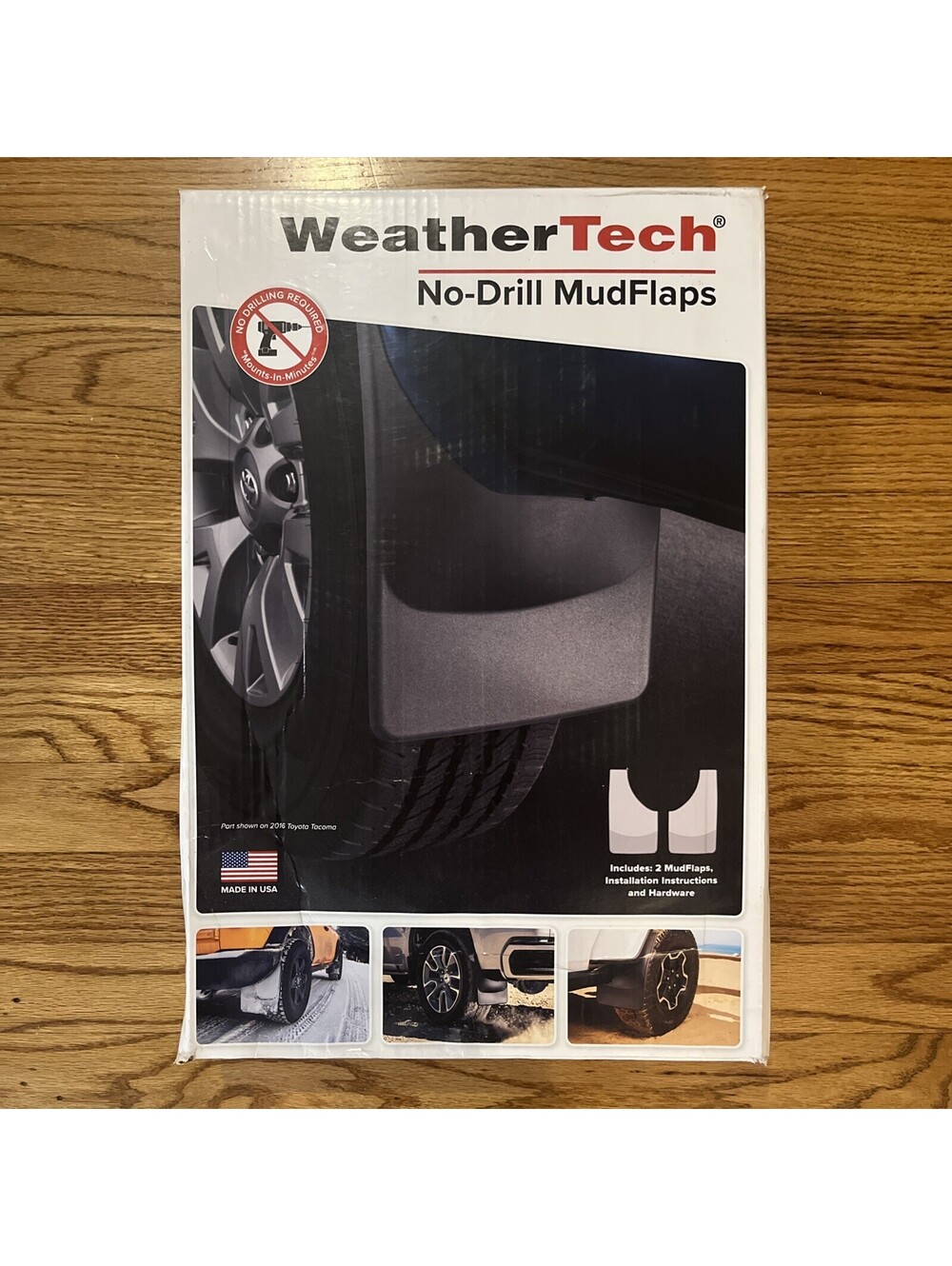 WeatherTech Custom No-Drill MudFlaps 2021-2023 Ford Bronco - Front (No Hardware)